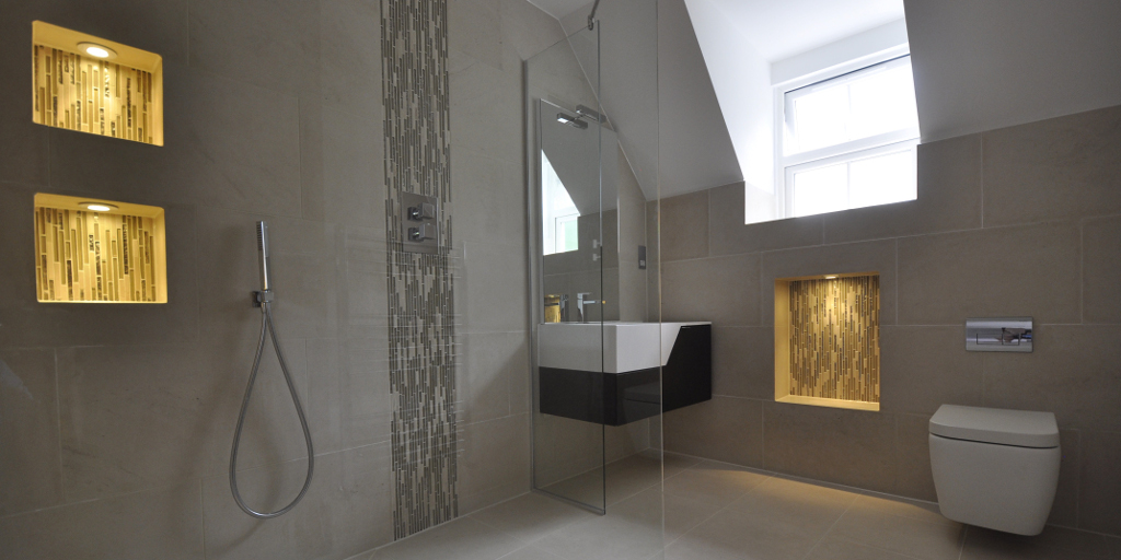 A bathroom tiled by GB Tiling Ltd