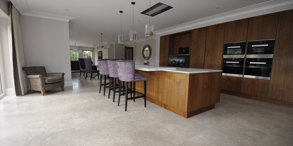 A kitchen tiled by GB Tiling Ltd
